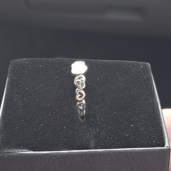 New Annika Witt Sterling Silver Hearts Ring Size 8 - Picture 3 of 6